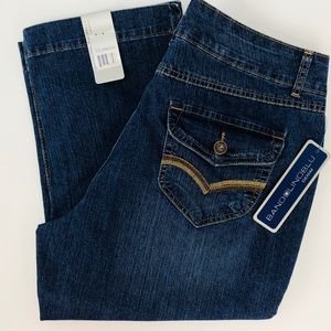 Bandolinoblu Denim Blue Jean Capri Size 12 Stretch